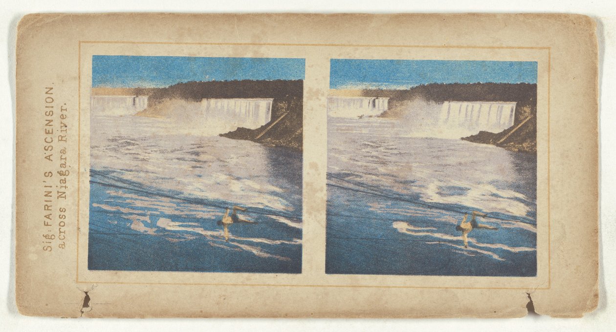 Sig. Ascensão de Farini, do outro lado do rio Niagara. de Unknown artist