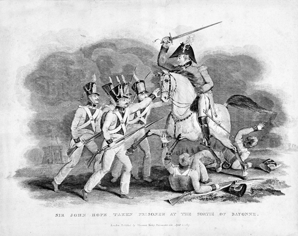 Sir John Hope foi feito prisioneiro na república de Bayonne. de Unknown artist