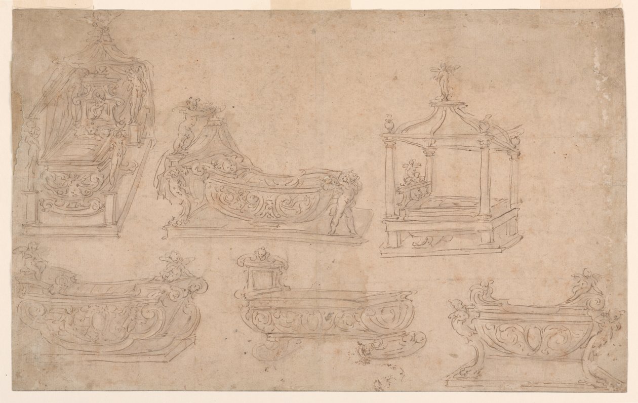 Seis designs para cama de criança de Unknown artist