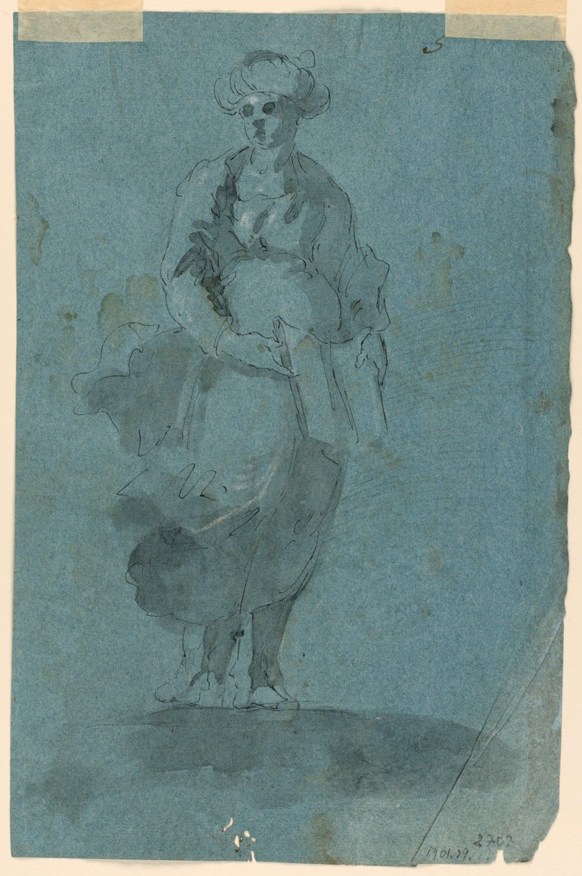 Esboços A) Sibila (?); B) Pregação de São João de Unknown artist