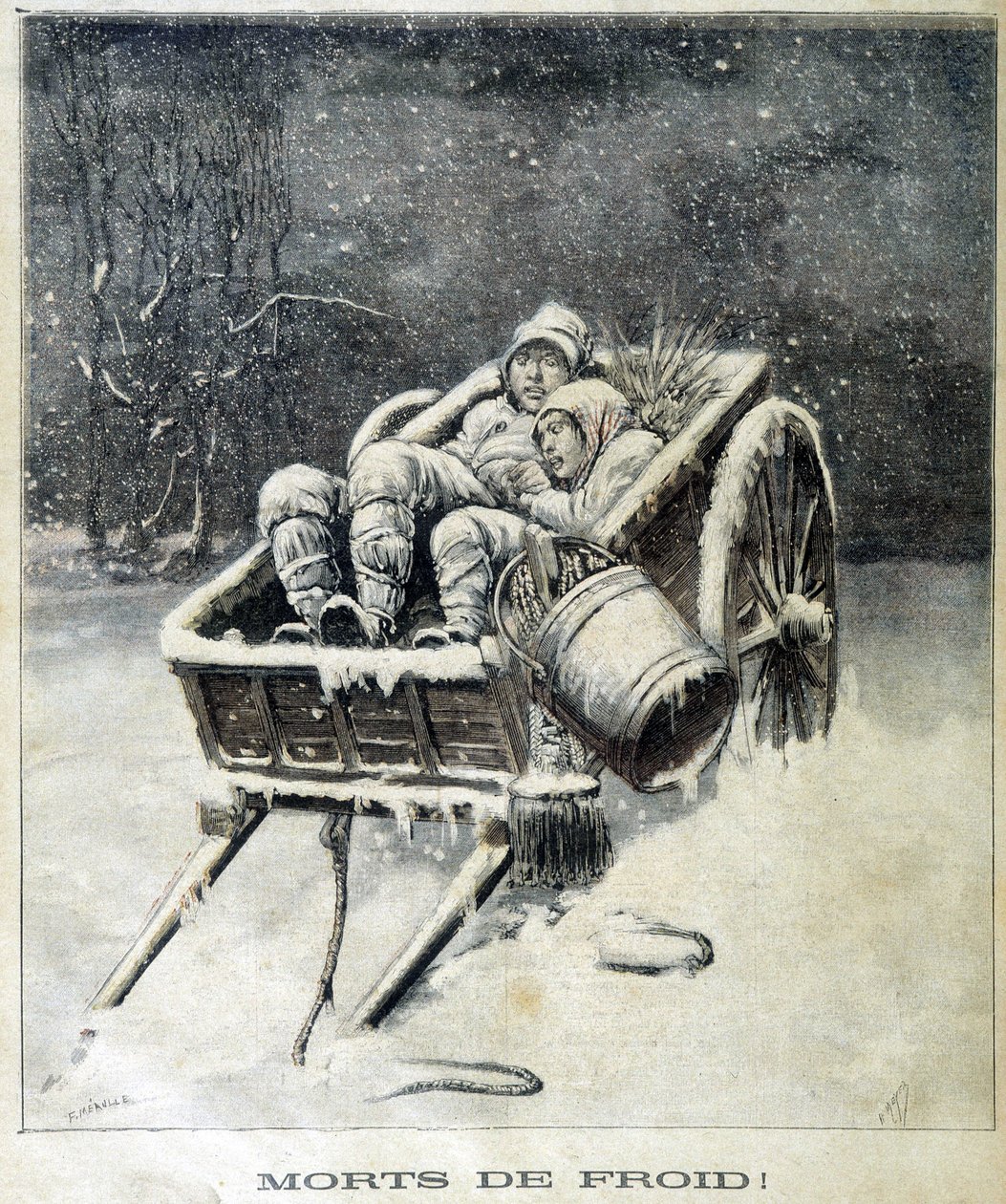 Pequena Chaminé nas proximidades de Fougères Morto de Frost - no "Le Petity Journal de Unknown artist