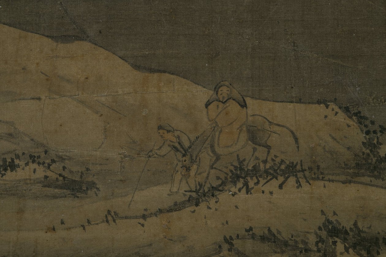 Paisagem de neve, entre 1368 e 1644 (tinta, seda) de Unknown artist