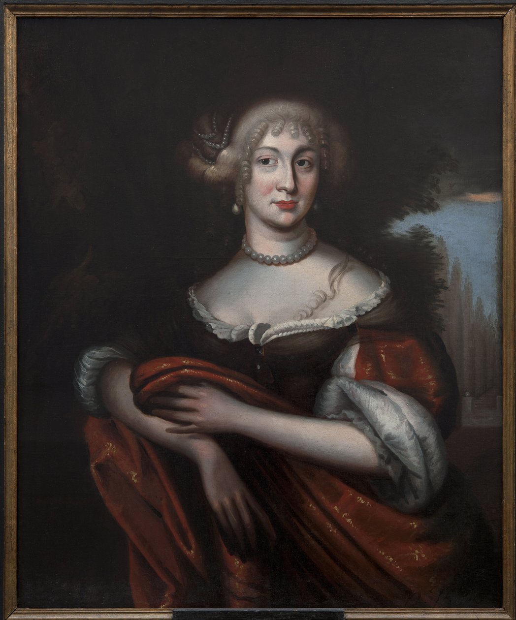 Sophie Amalie de Nassau Siegen, princesa allemande, duquesa de Courlande (Lettonie) - Retrato da Condessa Sophie Amalie de Nassau-Siegen (1650-1688), Duquesa de Courland, Anónima . Óleo sobre tela. Dimensão : 90x74 cm. Nationalmuseum Estocolmo de Unknown artist