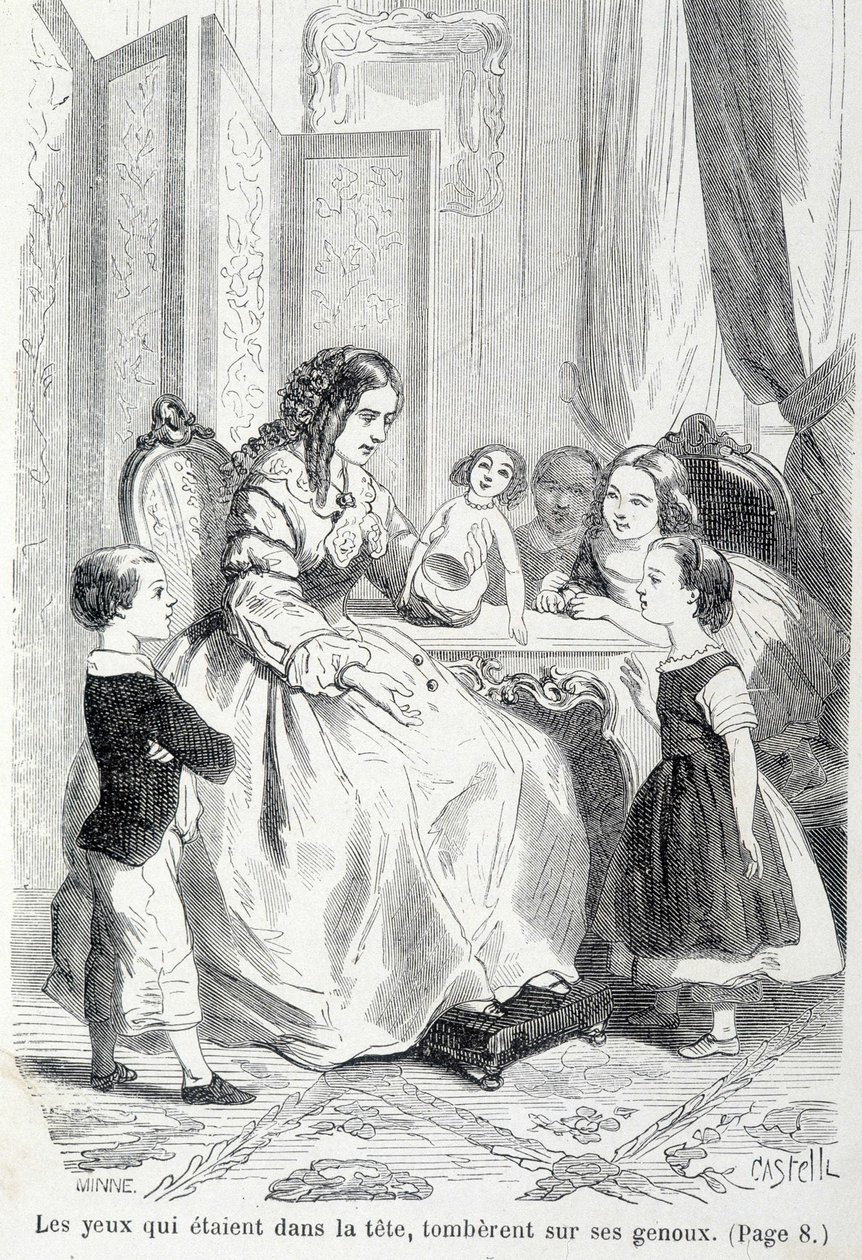 Sophie e a boneca partida - em "Os infortúnios da Sophie" pela Condessa de Ségur, Hachette de Unknown artist