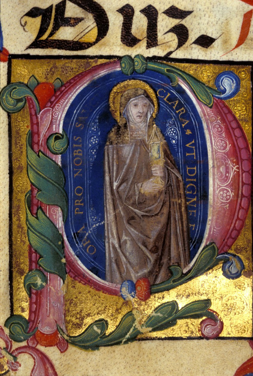 St. Claire. Fundadora da Ordem das Clarissas (ver Assis de Unknown artist