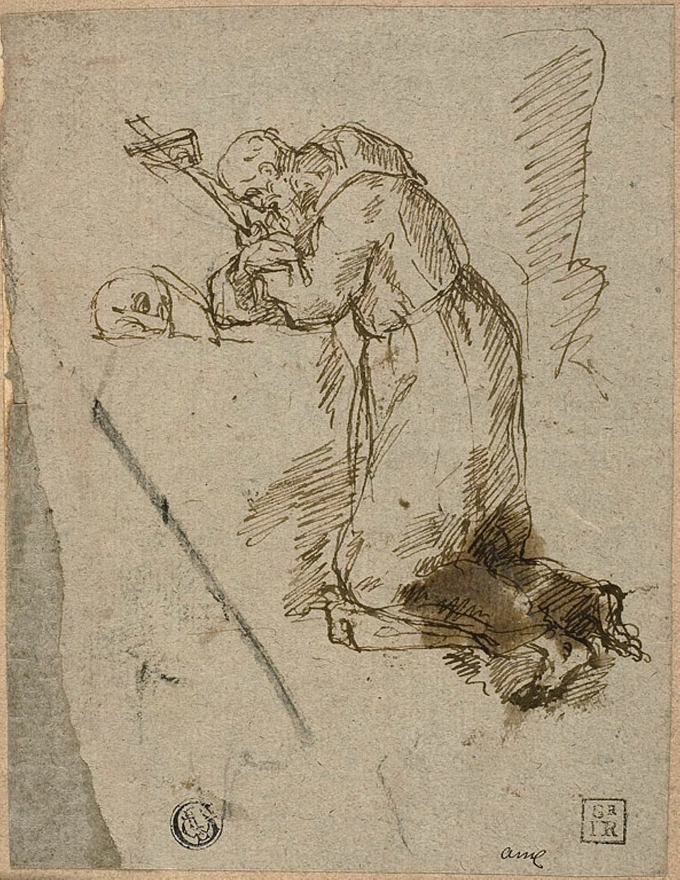 São Francisco de Assis em Oração de Unknown artist