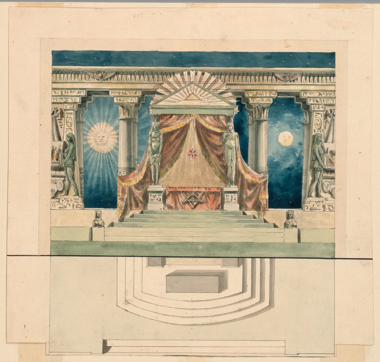 Cenário, Altar no Templo Egípcio de Unknown artist