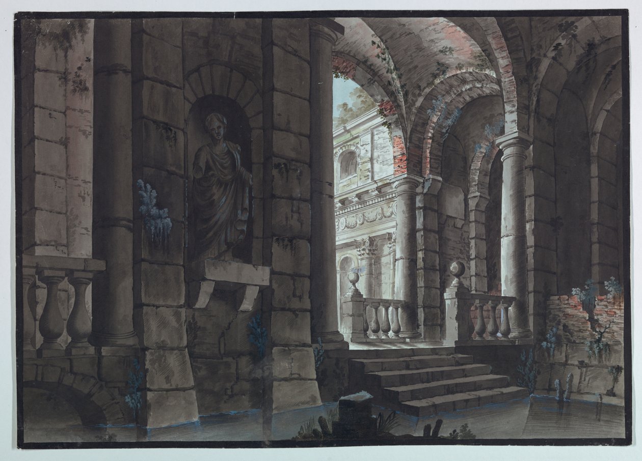 Cenário, Ruínas Antigas, Interior de Unknown artist
