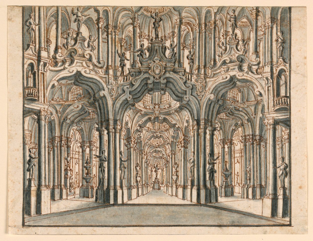 Design de palco, Arcaded Palace Hall de Unknown artist
