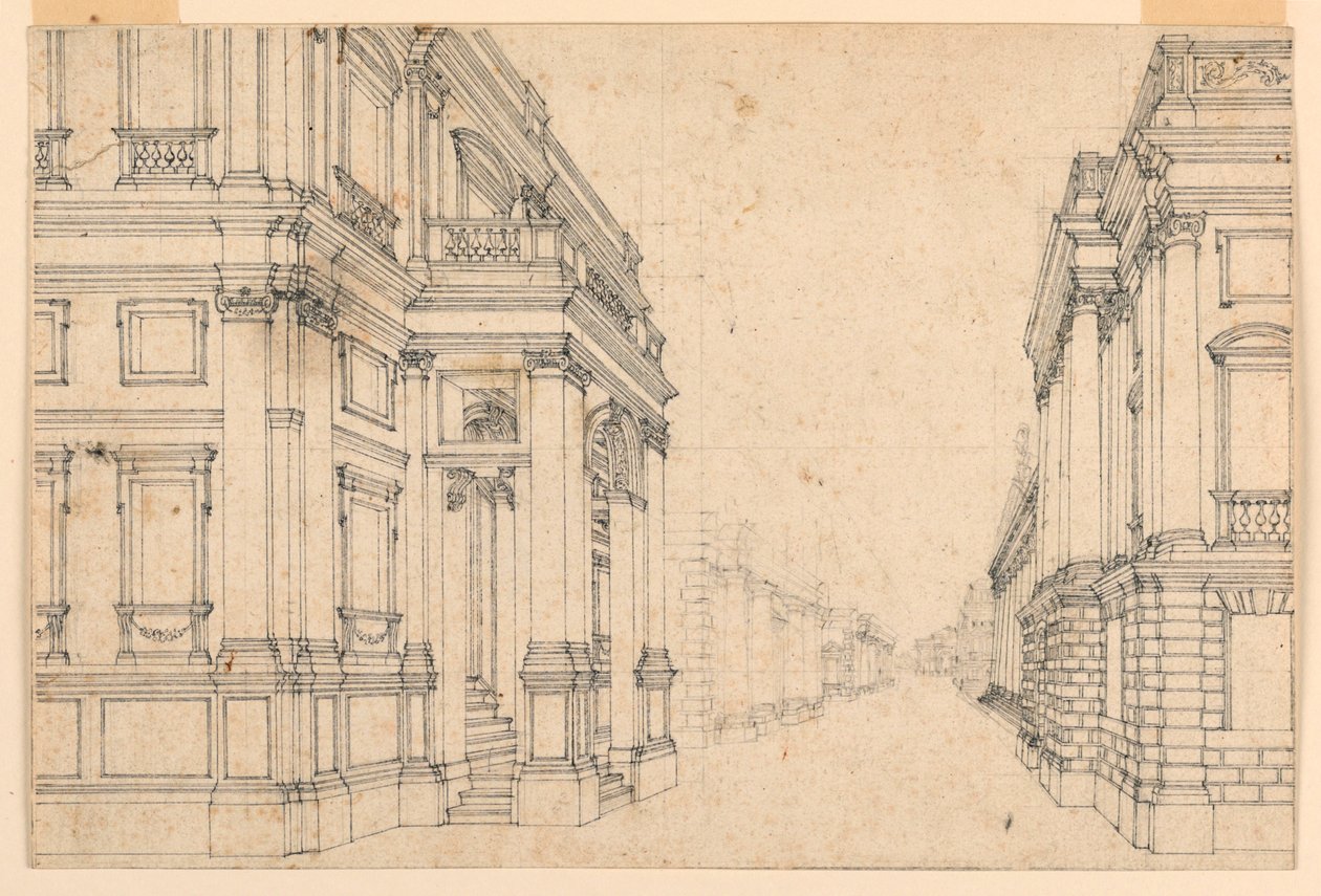 Cenário: Rua da Cidade com Palácios de Unknown artist
