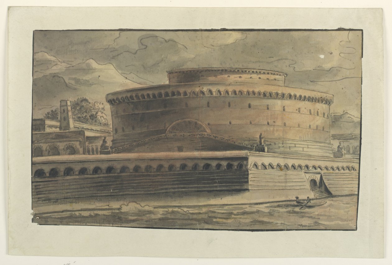Desenho do Palco: Exterior do Edifício Circular de Unknown artist