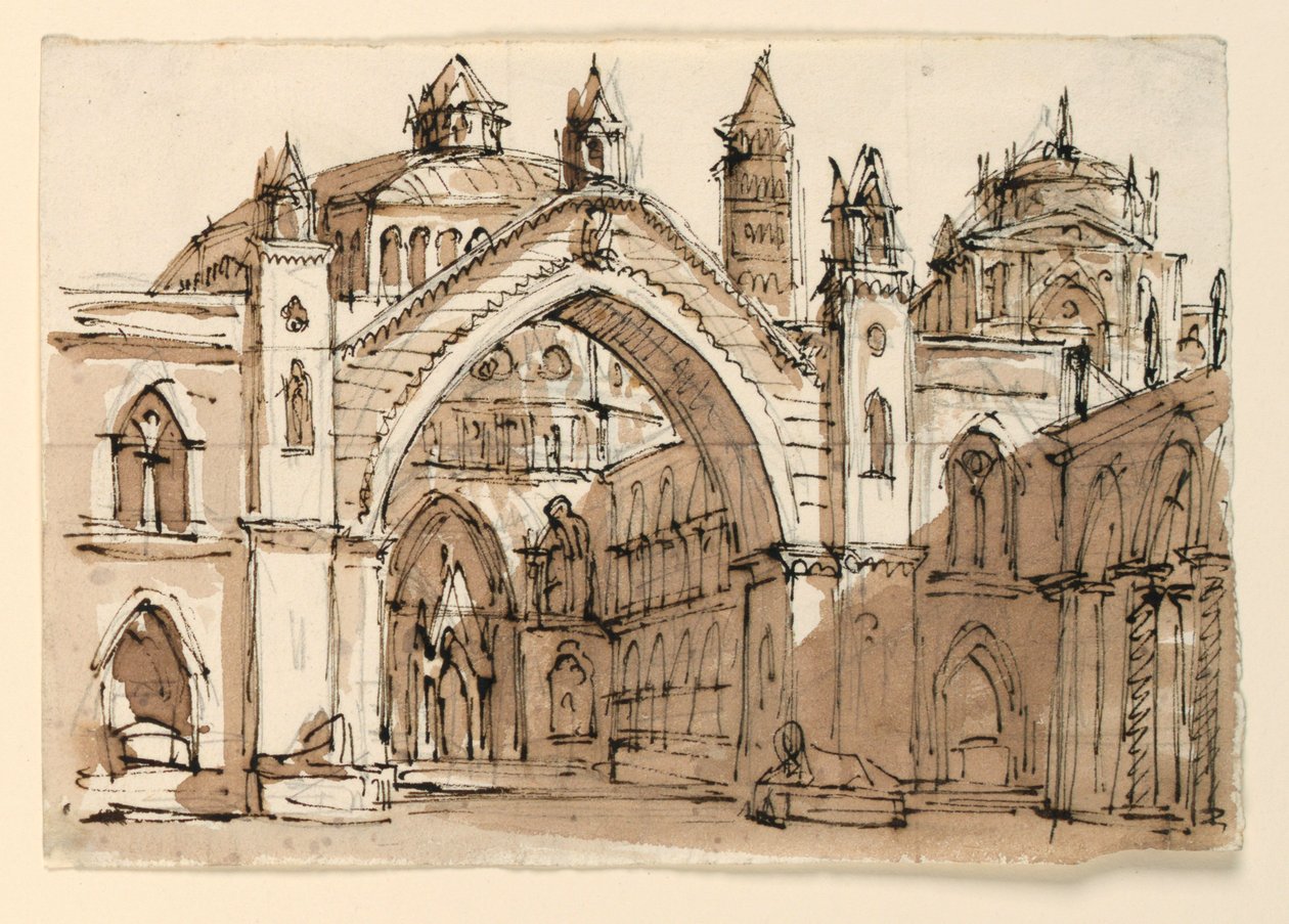 Cenário, Exterior da Igreja Gótica de Unknown artist