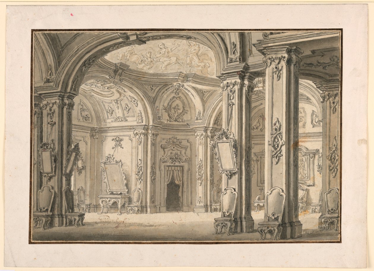 Cenário: Galeria em um Palácio de Unknown artist