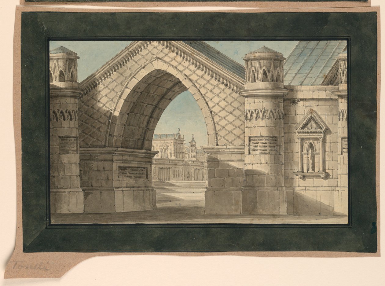 Design de palco, arco gótico de Unknown artist