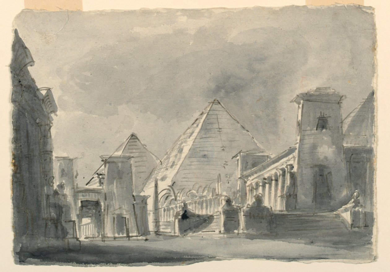 Cenário, Grupo de Edifícios Egípcios do Exterior de Unknown artist