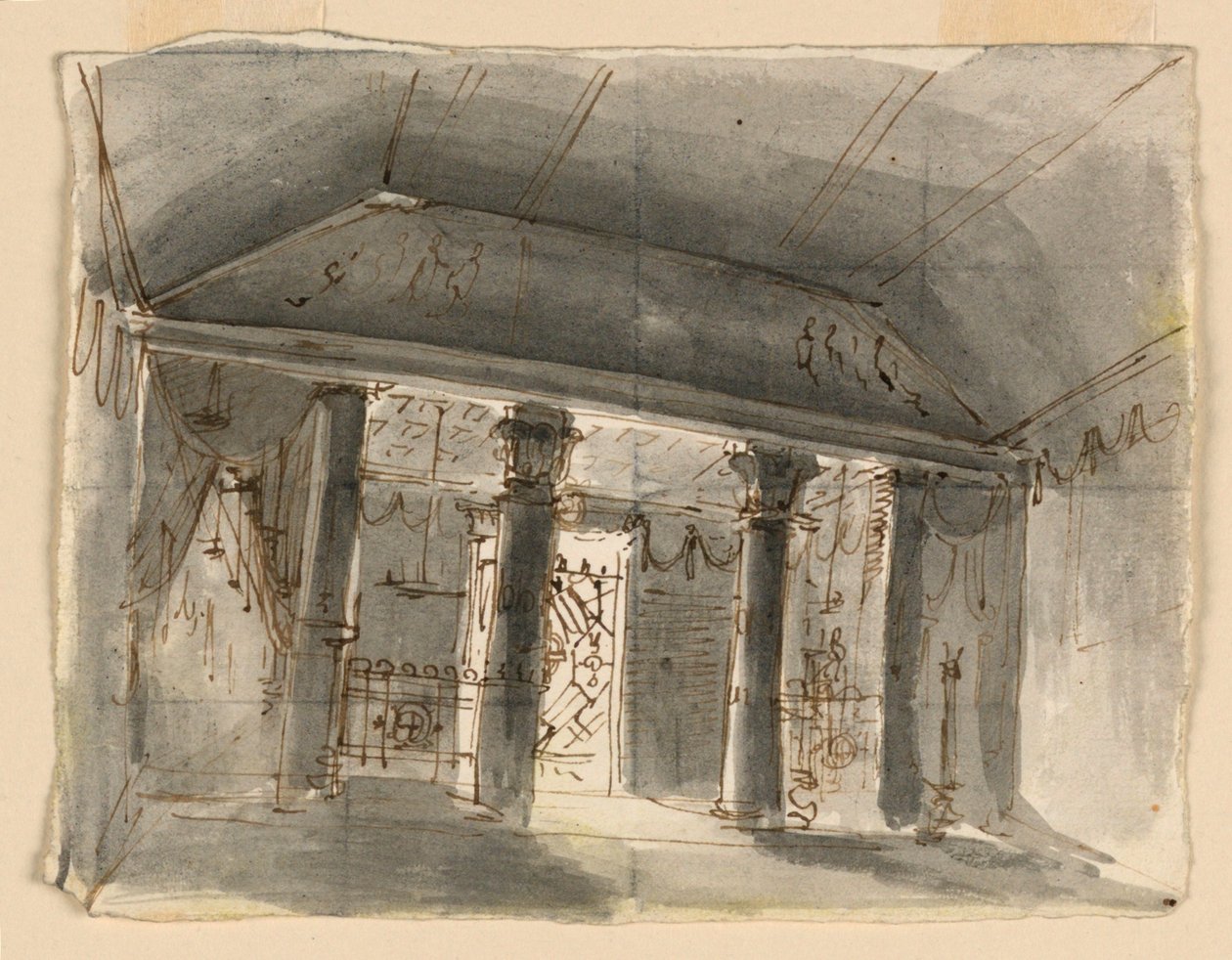 Cenário, Interior da Capela de Unknown artist
