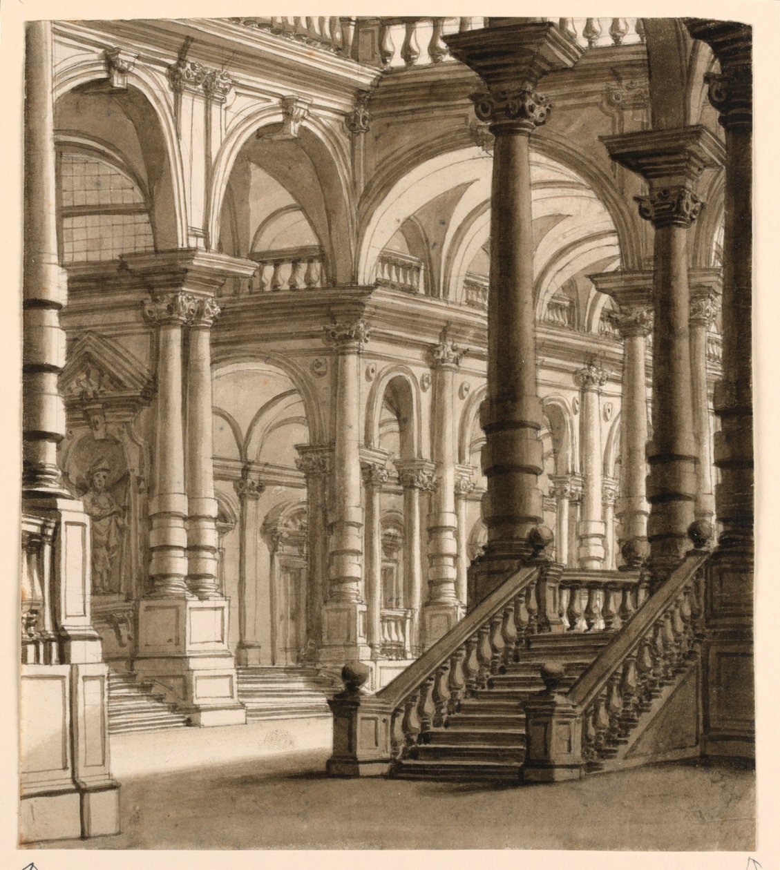 Cenário, Pórtico com Escadaria de Unknown artist