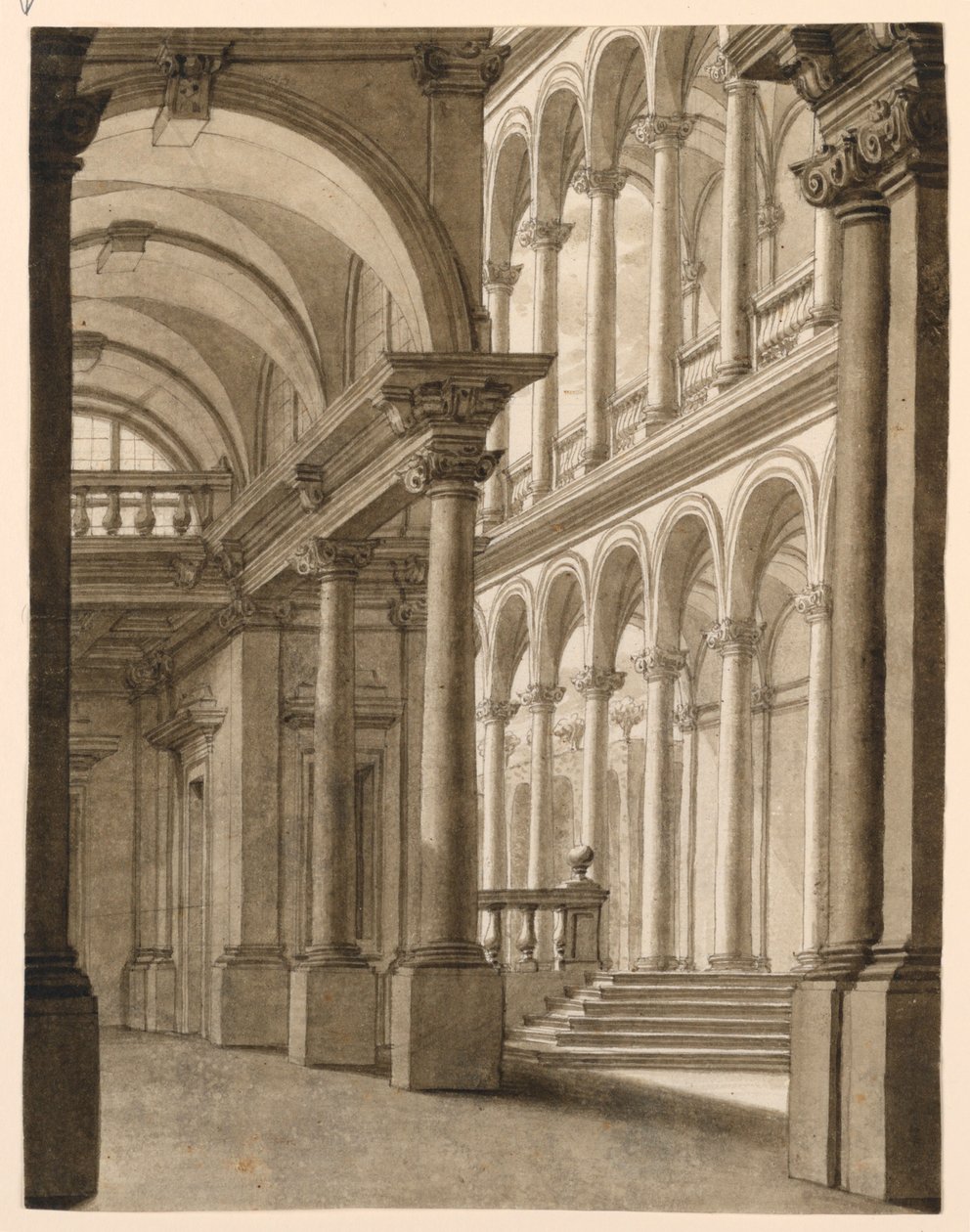 Design de palco, pórtico renascentista de Unknown artist