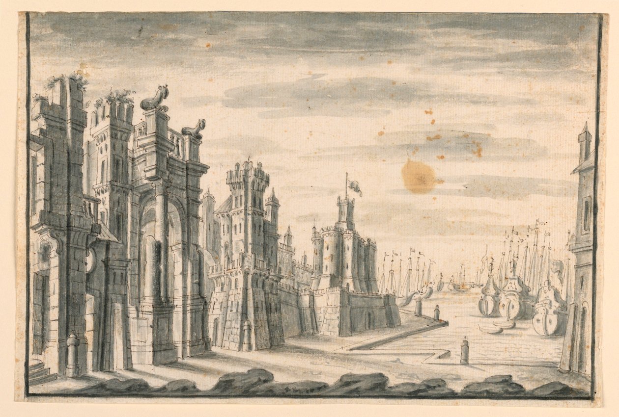 Cenário, Vista da Cidade e do Porto de Unknown artist