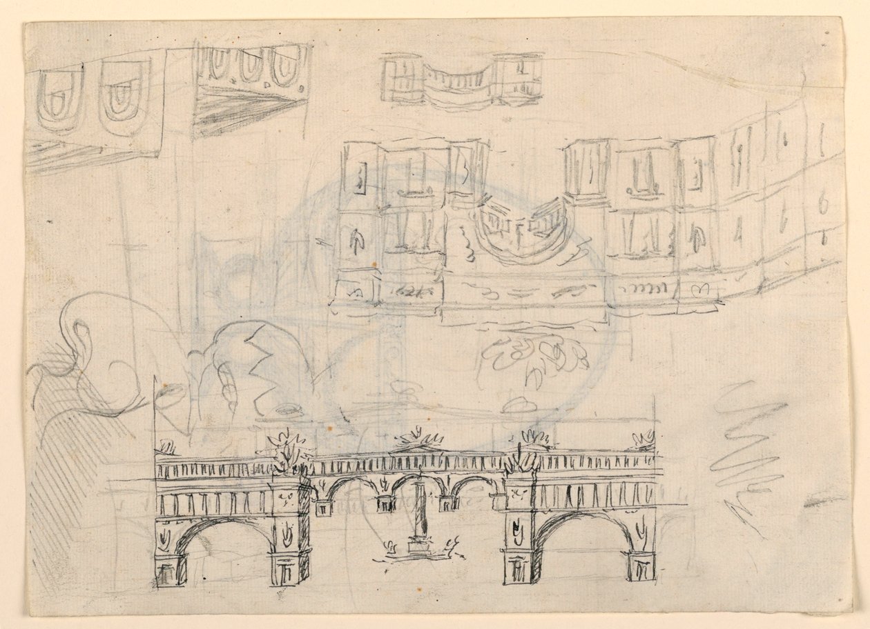 Stage Design: a Town Square de Unknown artist