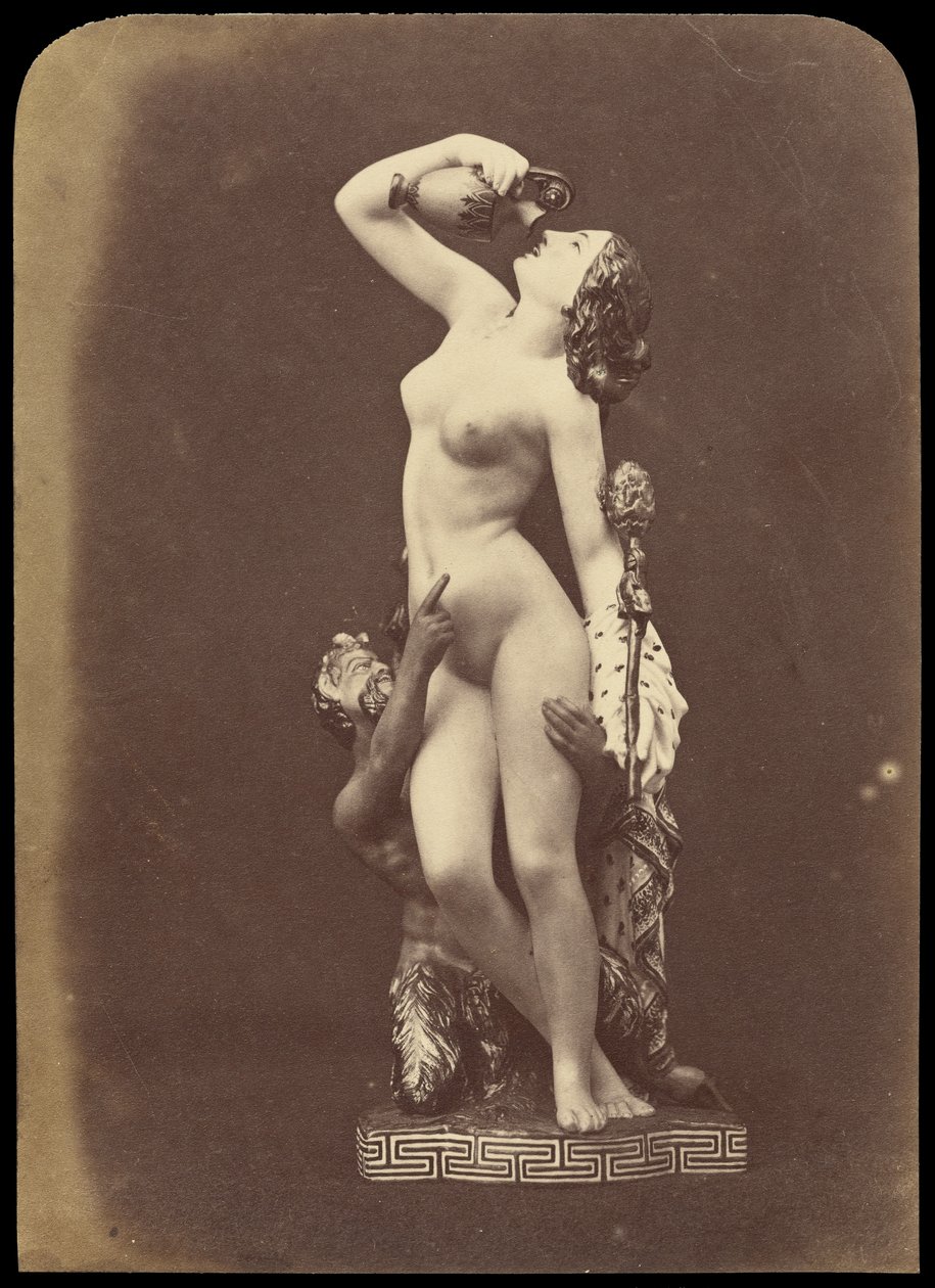 [Estátua de mulher e sátiro]. de Unknown artist