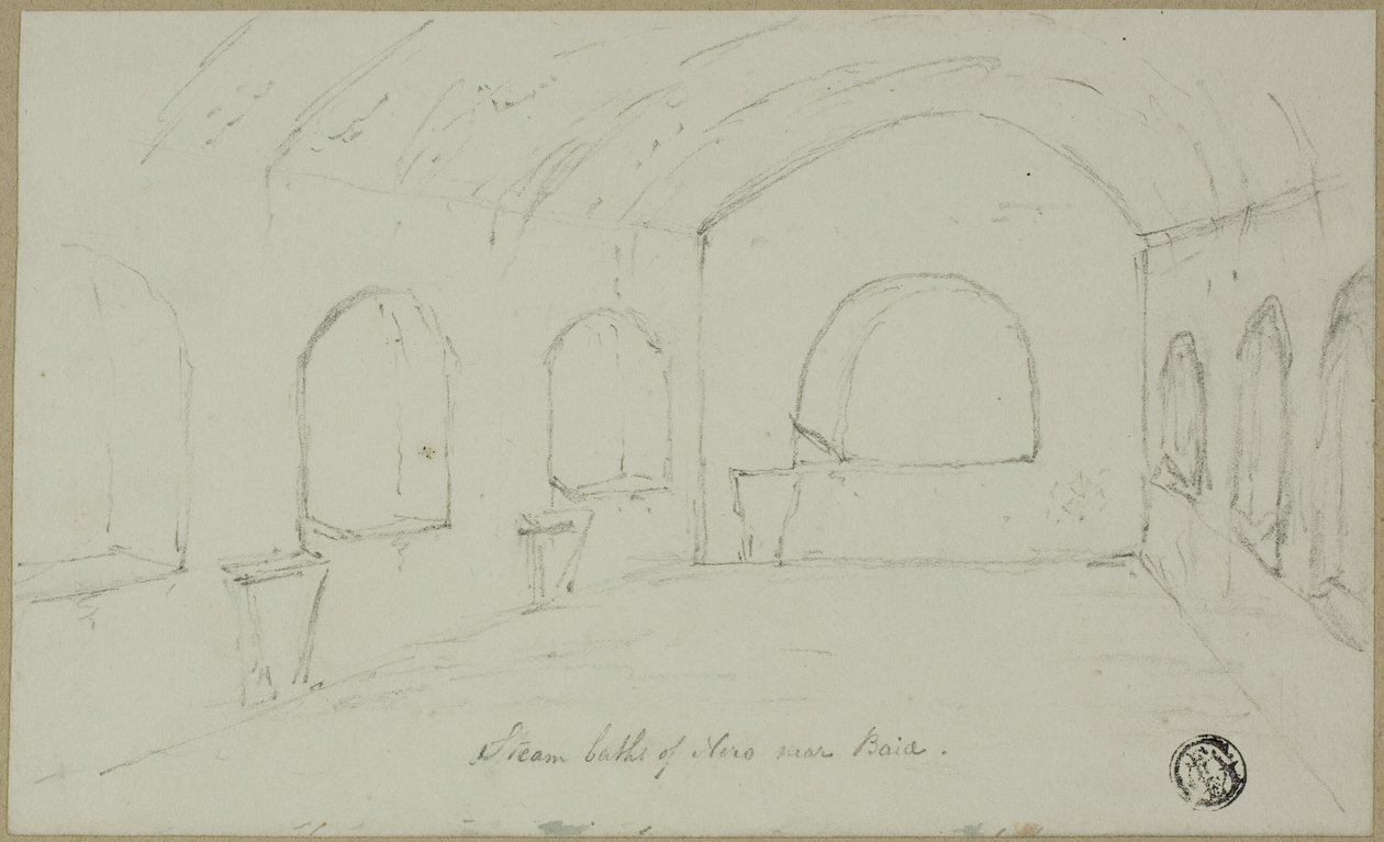 Banhos de vapor de Nero perto de Baiae de Unknown artist