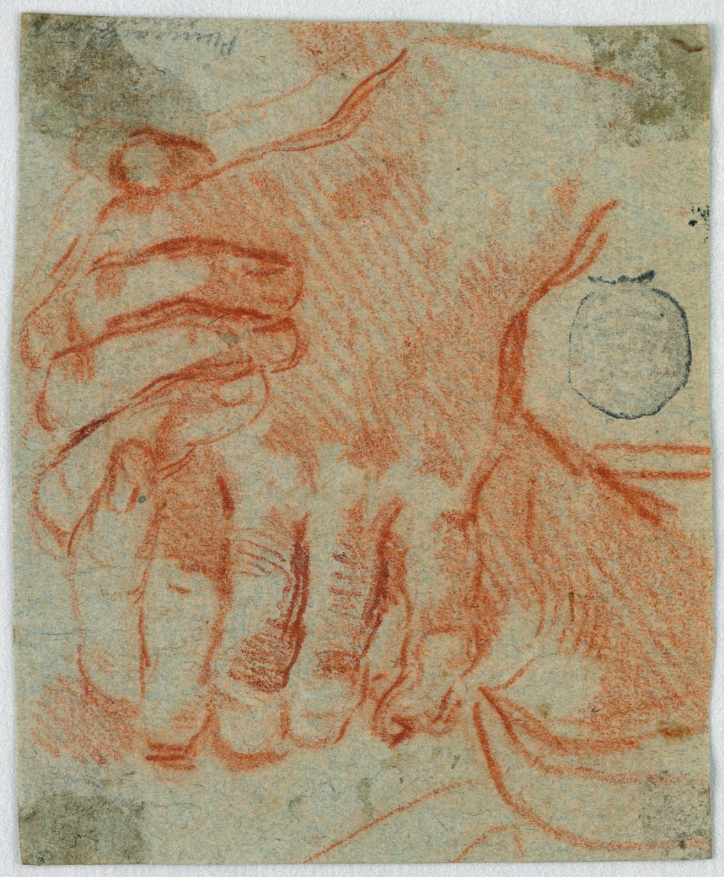 Estudo das mãos fechadas de uma mulher de Unknown artist