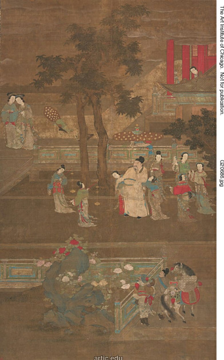 Su Dongpo escoltado até à Academia Hanlin com as criadas da Imperatriz Viúva de Unknown artist
