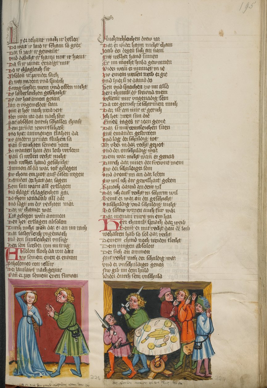 Tamar queixa-se a Absalão; Absalão ordena a morte de Amnon de Unknown artist