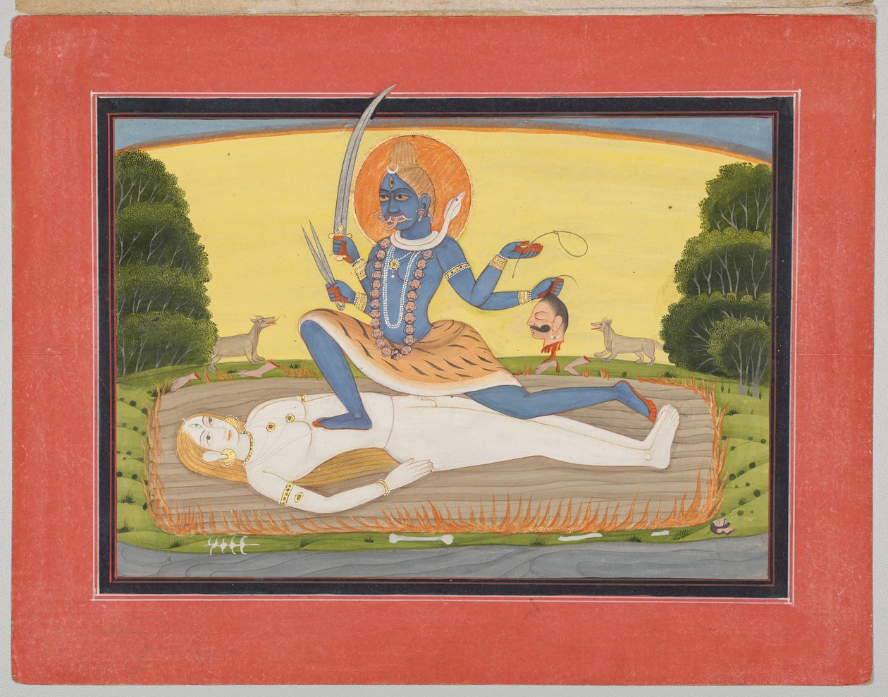 Tantric Devi em Shiva, de uma série Mandi Devi de Unknown artist