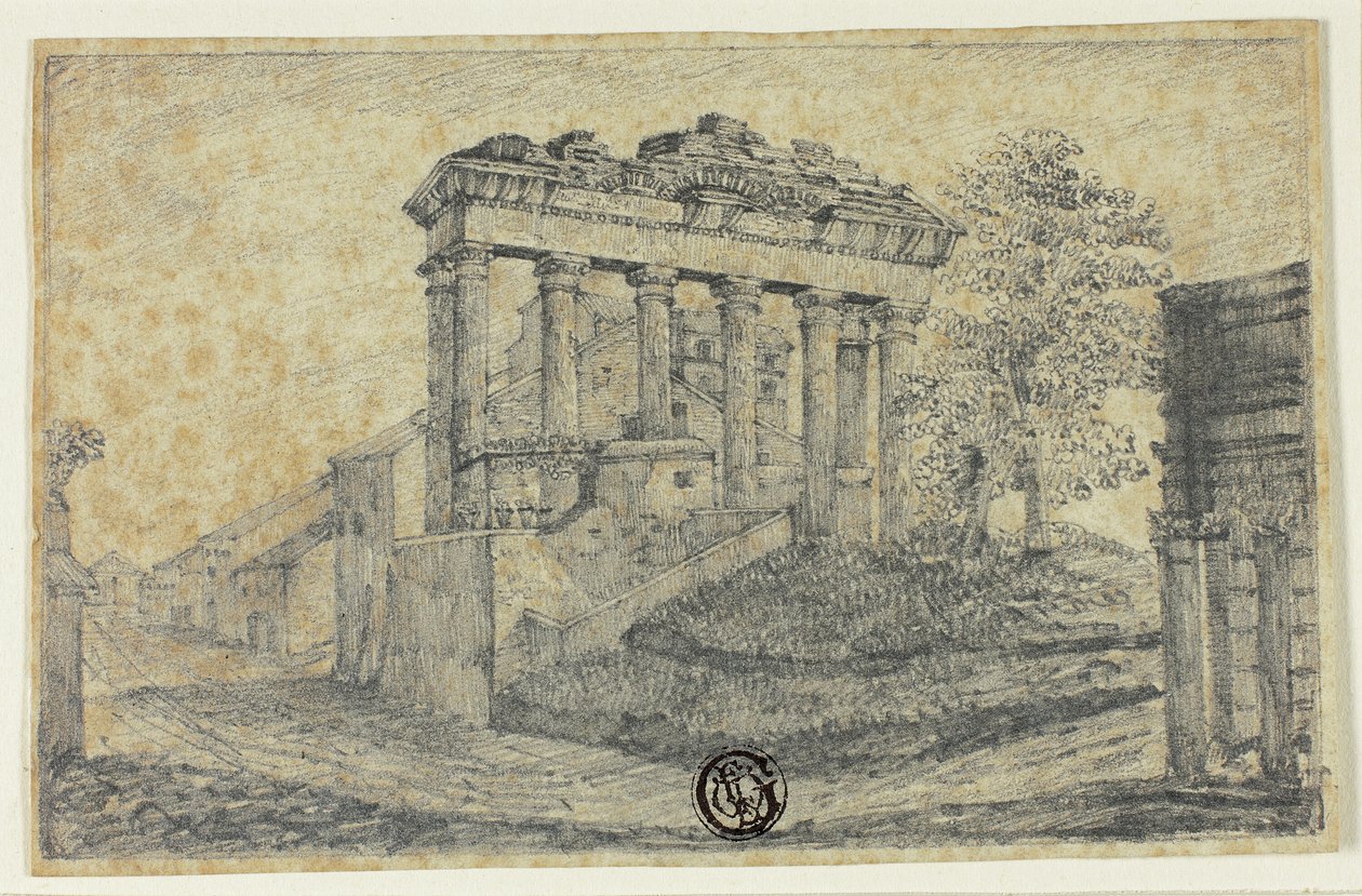 Templo da Concórdia ao pé do Campidoglio de Unknown artist