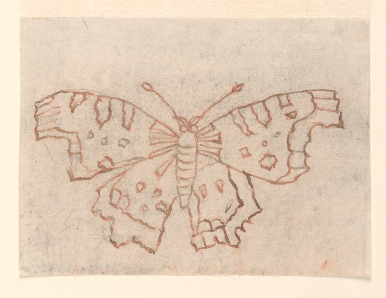 Design têxtil: uma borboleta de Unknown artist
