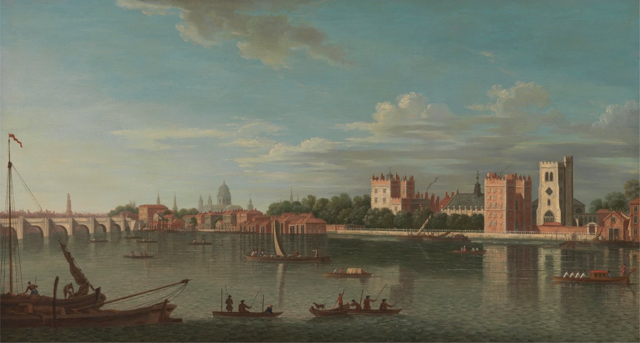 Tâmisa no Palácio de Lambeth de Unknown artist