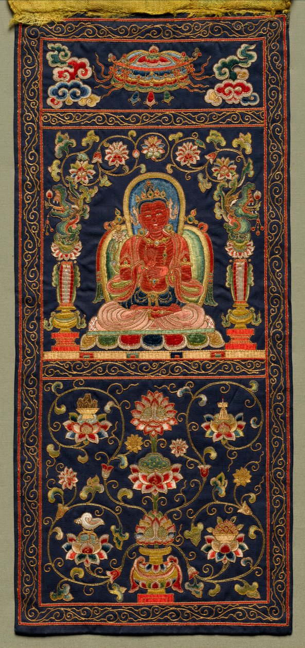 Thangka com o Sétimo Bodhisattva de Unknown artist