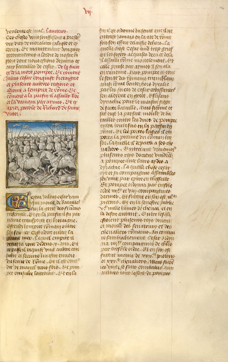 O exército de Pompeius em fuga de Júlio César de Unknown artist