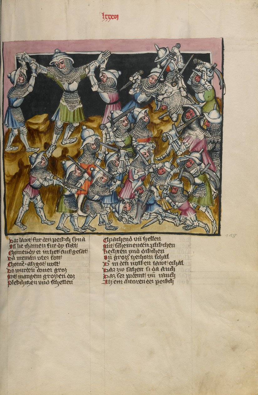 A batalha dos amalequitas; Moisés levanta os braços em oração de Unknown artist
