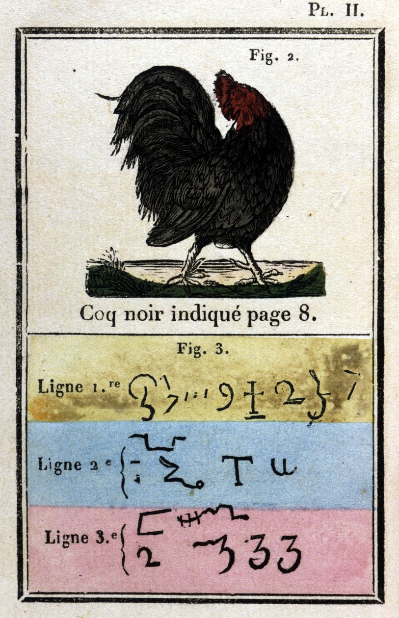 O Galo Negro. O Grimoire do Papa Honório costumava invocar demónios. Ed. de 1760. de Unknown artist