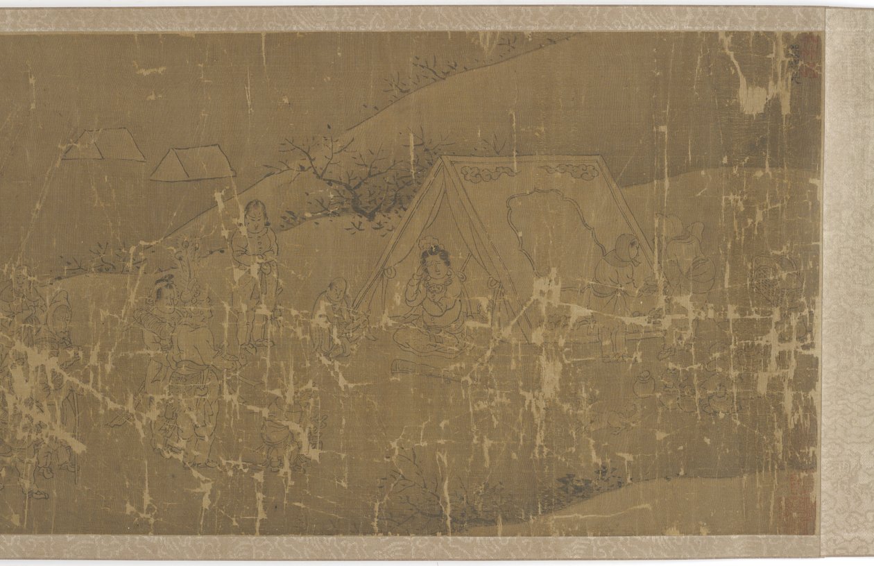 O cativeiro de Cai Wenji (quatro cenas) de Unknown artist