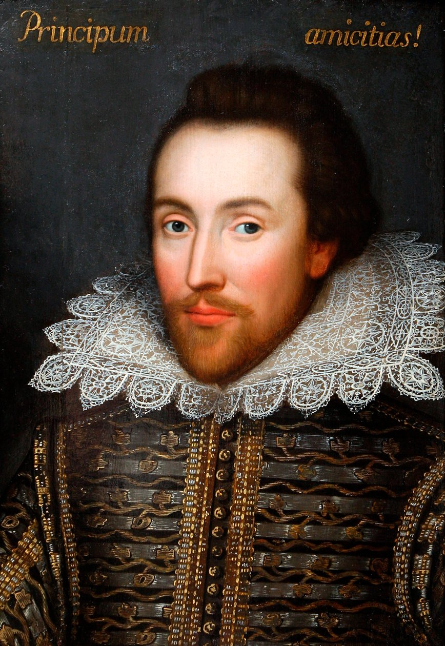 O retrato Cobbe de William Shakespeare (1564-1616) de Unknown artist