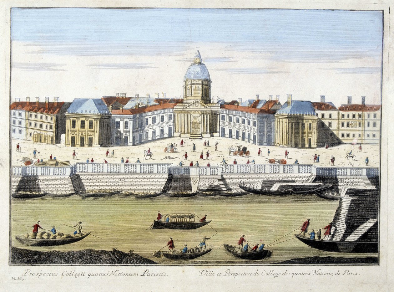 O Colégio das Quatro Nações - gravura de Unknown artist