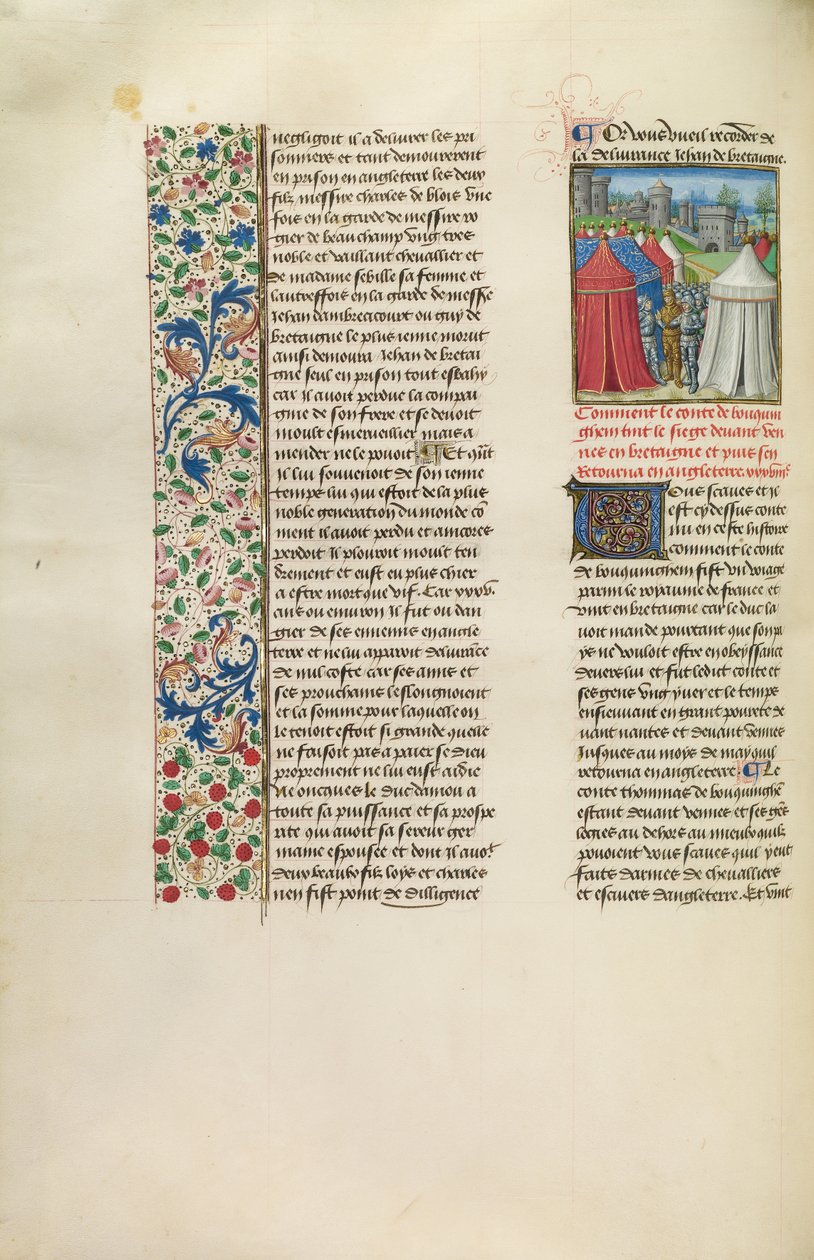 O Duque de Buckingham e o seu exército antes de Rennes ou Nantes de Unknown artist
