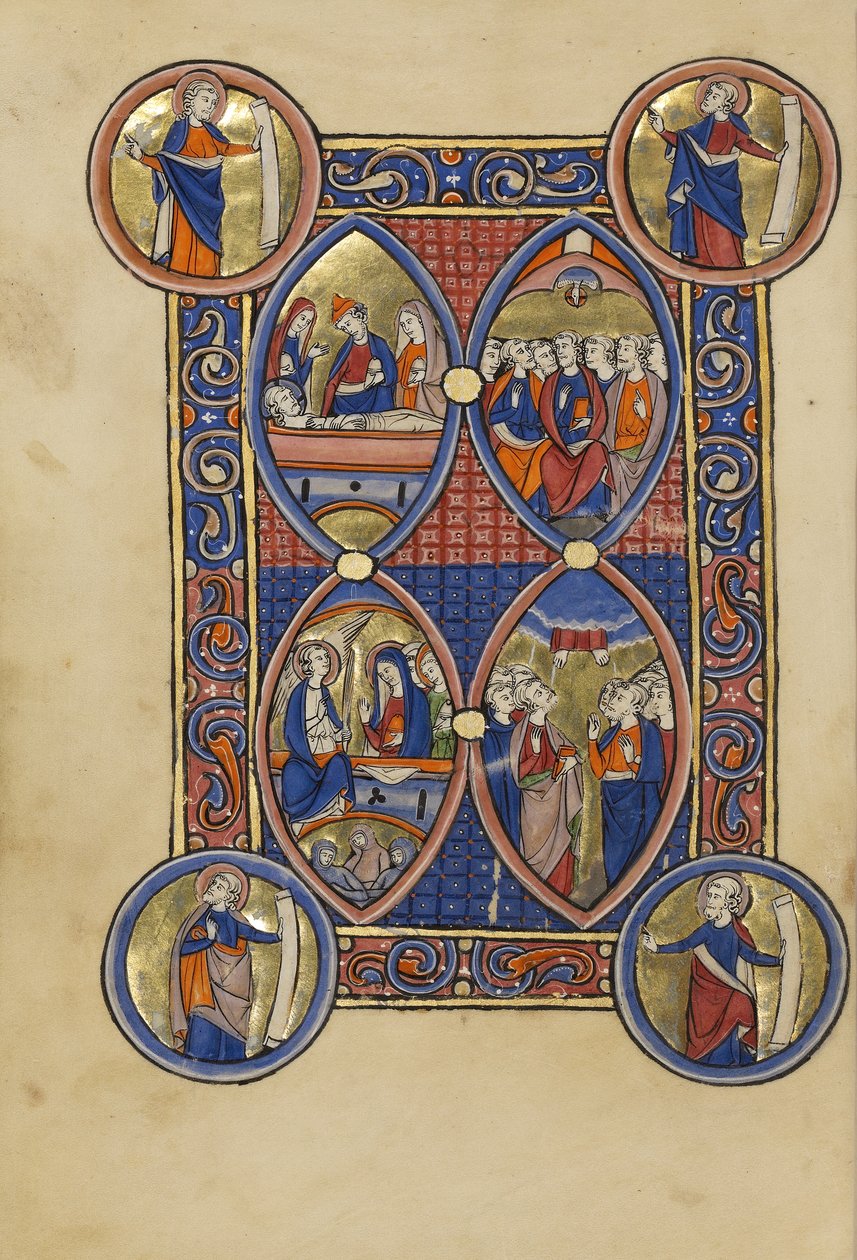 A sepultura; As mulheres junto do túmulo; A ascensão; O Pentecostes de Unknown artist