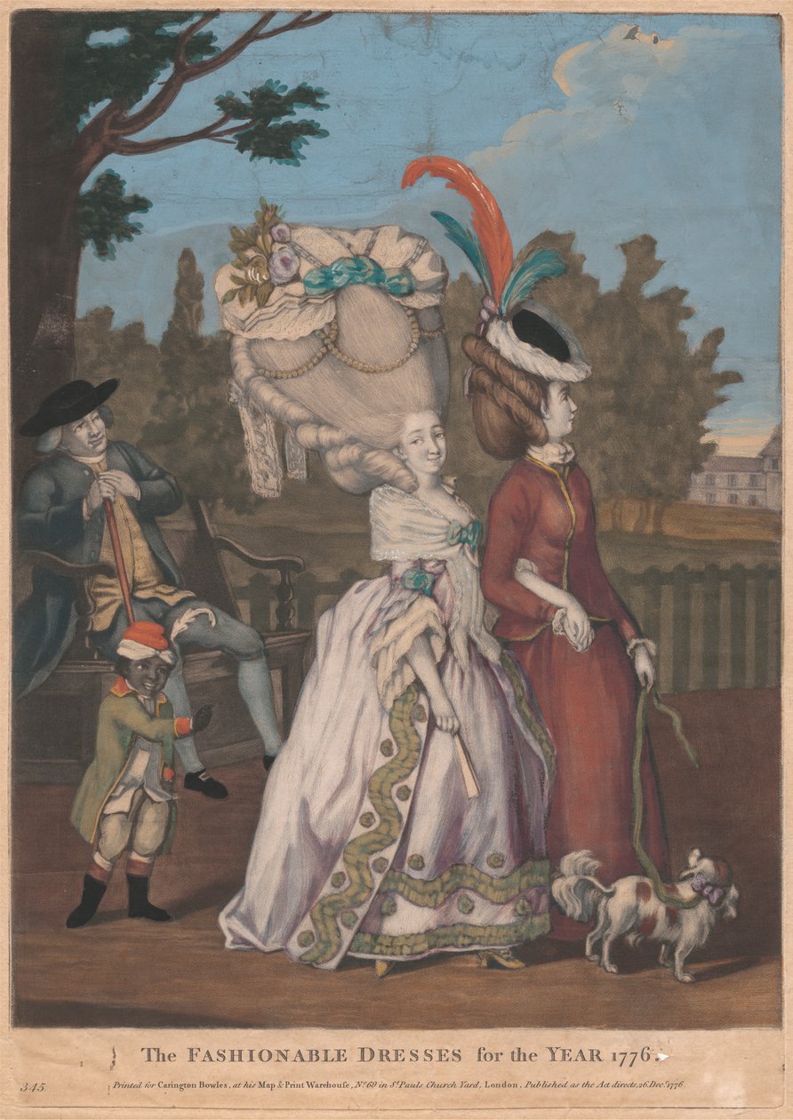 Os Vestidos da Moda do Ano, 1776 de Unknown artist