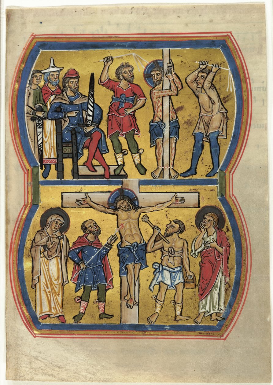 A Flagelação e a Crucificação, de um Saltério de Unknown artist