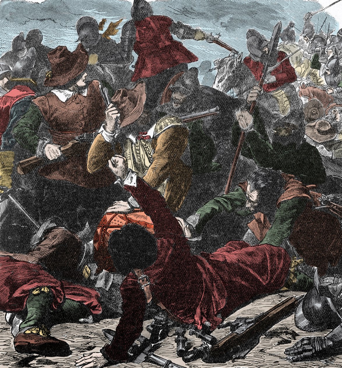The French Seize Milan - A sede de Milão 1499 - Gravura a cores de Unknown artist