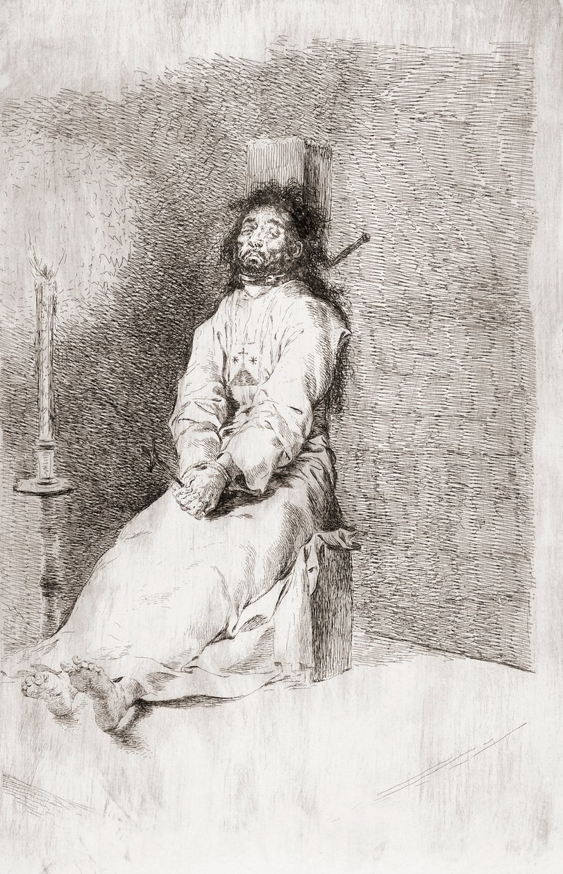 The Garrotted Man, c.1780 (gravura) de Unknown artist