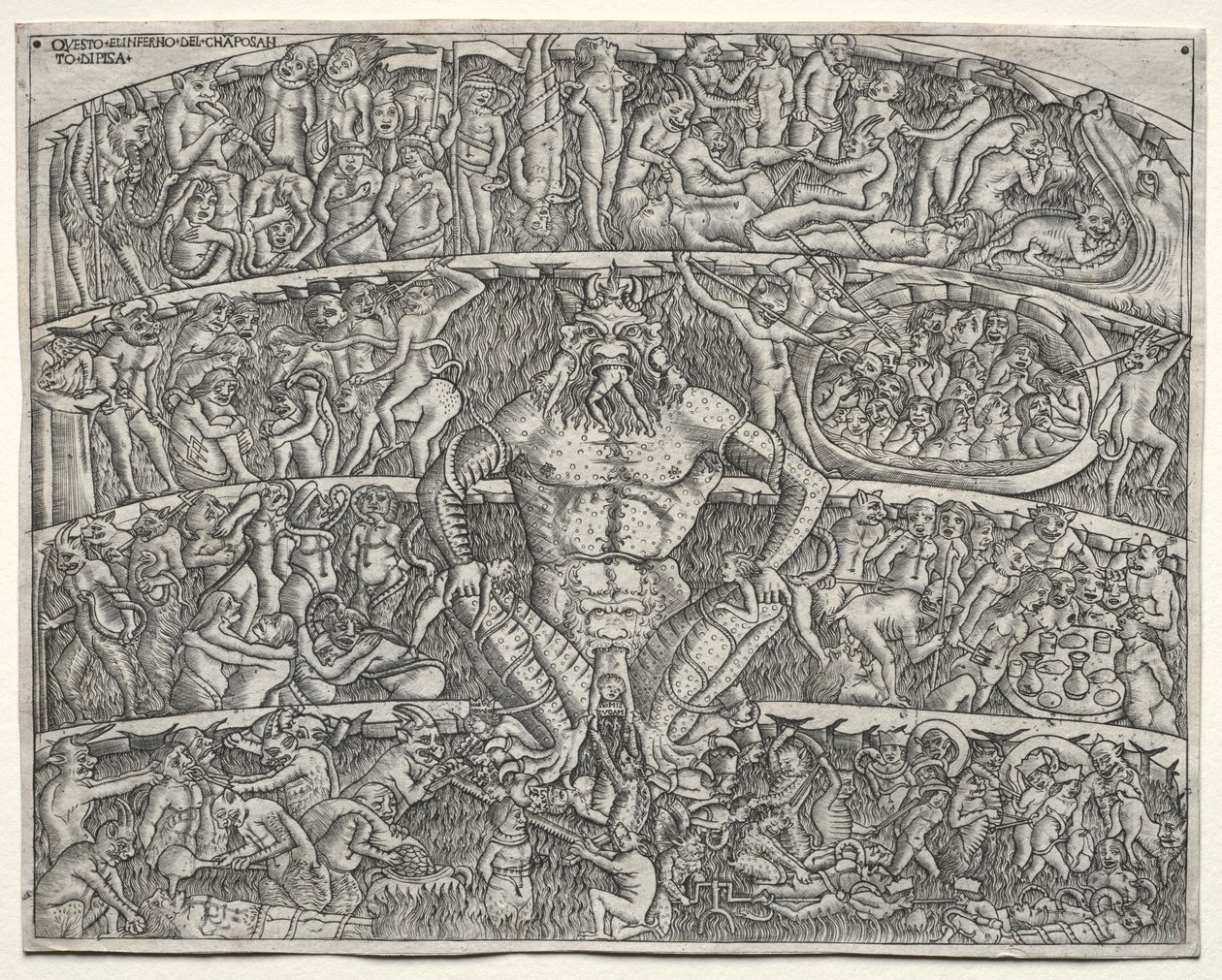 O Inferno Segundo Dante, depois do Fresco no Campo Santo de Pisa de Unknown artist