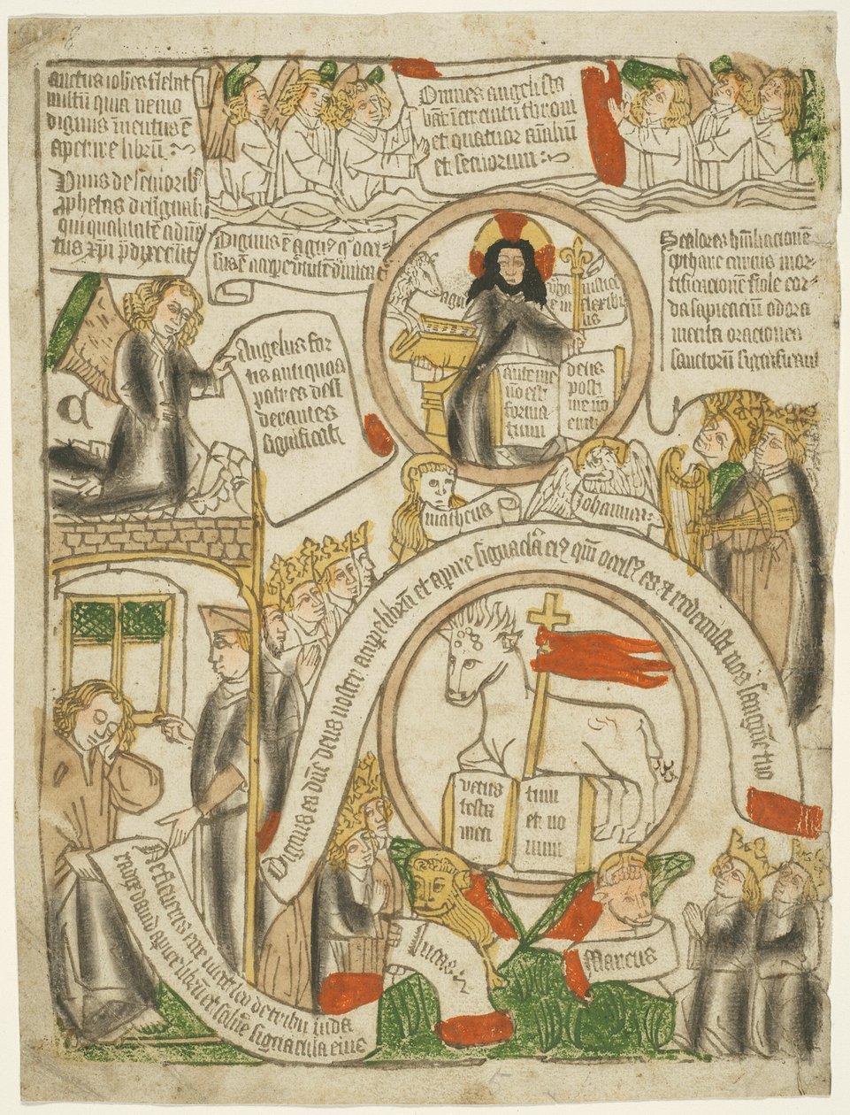 O Cordeiro Recebendo o Livro Selado, fólio C de O Apocalipse de Unknown artist