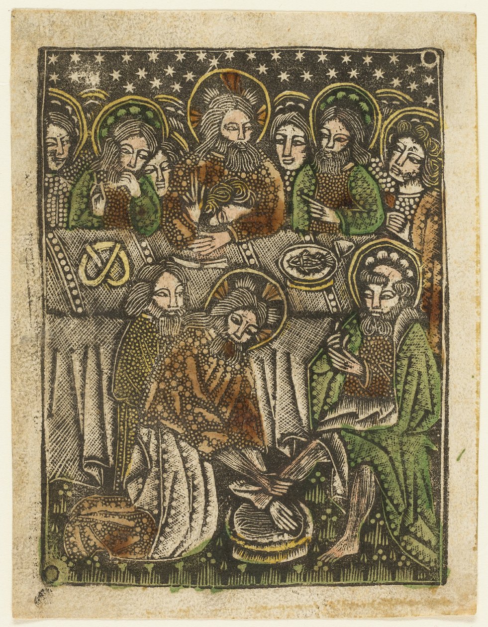 A Última Ceia e Cristo Lavando os Pés dos Apóstolos de Unknown artist