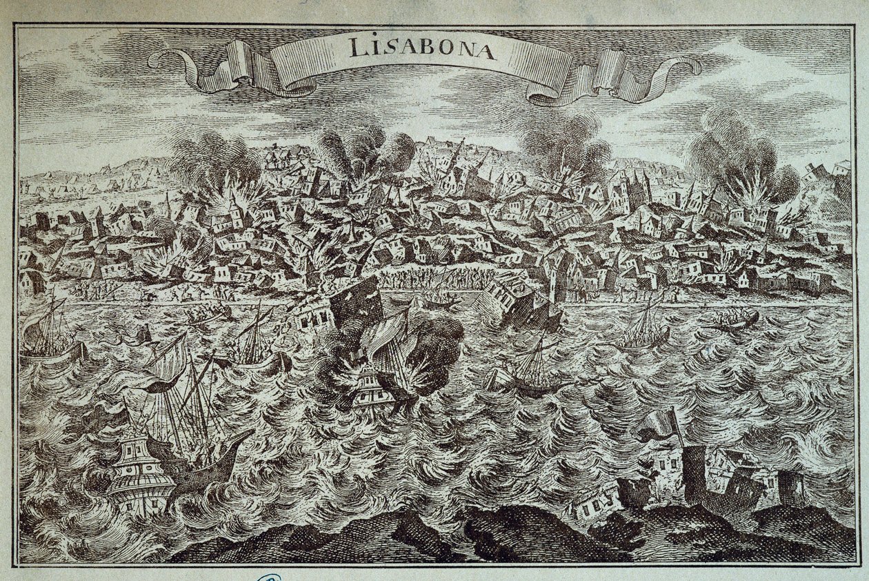 O terramoto de Lisboa em 1755. de Unknown artist